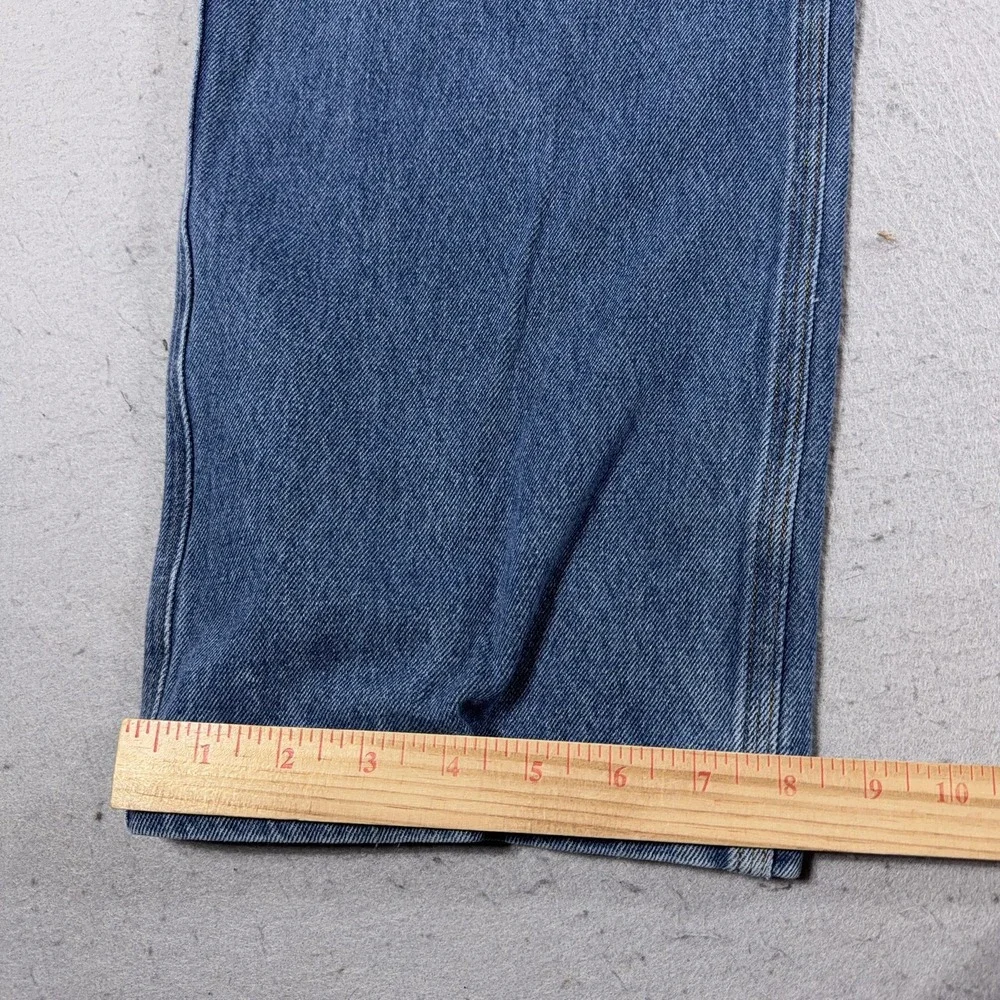 Duluth Trading Jeans Mens 38x32 Blue Denim Straight‎ Leg Work Pants Casual